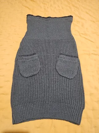 Vestido de punto Patrizia Pepe gris oscuro