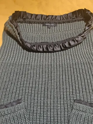 Vestido de punto Patrizia Pepe gris oscuro