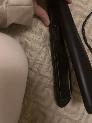 Planchas de pelo rosa con estampado animal