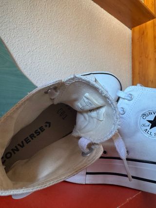 Converse plataforma blancas
