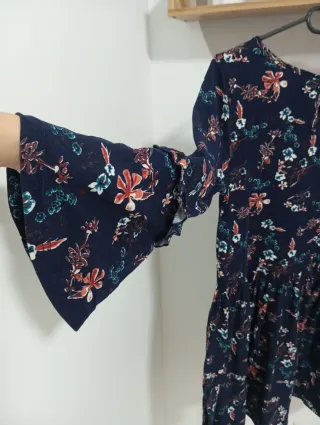 Vestido Inside floral azul talla S