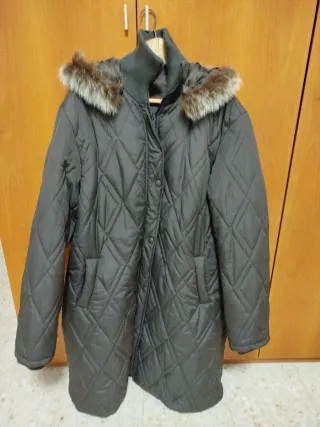 Chaqueta acolchada mujer gris