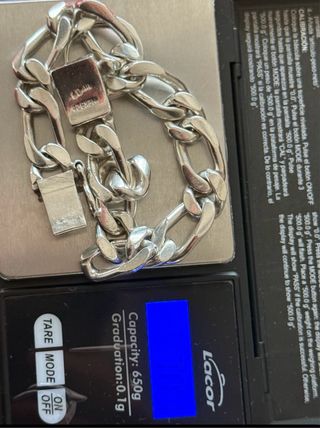 Pulsera Plata 925 ,Maciza con un grand peso 70Gram