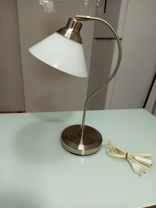 2 Lámparas Salón/Comedor Plata y Blanco