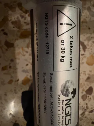 Portabicicletas para 2 bicicletas con enganche