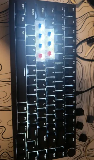 Ajazz AK820 Teclado Mecánico Switches Azules/Rojos