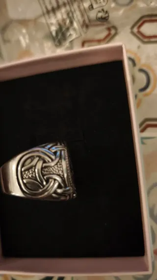Anillo Acero Brújula Vikinga Grande