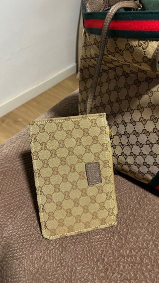 Bolso tote Beige y Verde