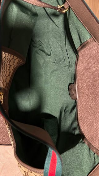 Bolso tote Beige y Verde