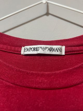 Camiseta Armani Jeans manga larga roja