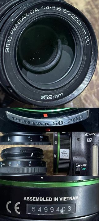 Cámara Pentax K100D + Objetivo 50-200mm