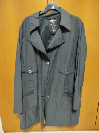Gabardina mujer gris