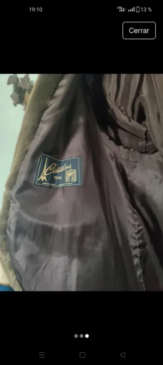 Abrigo de piel marrón