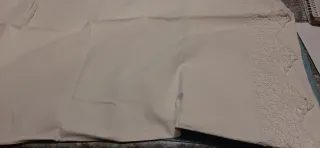 Federa vintage con pizzo bianco