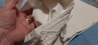 Federa vintage con pizzo bianco