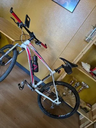 Bicicleta Montaña Blanca y Roja