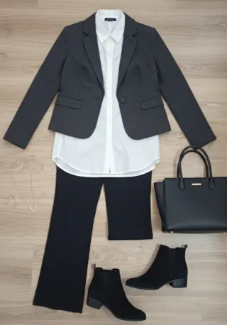 Pantalón negro recto Old Navy Talla 36/38 -6 Petit