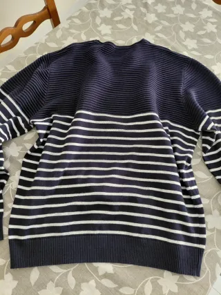 Maglia uomo a righe blu e bianche