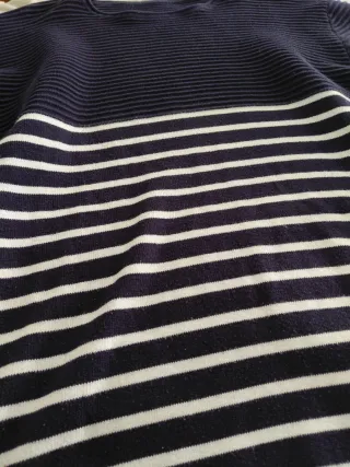 Maglia uomo a righe blu e bianche