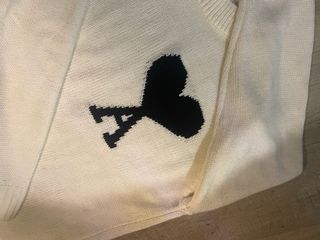 Jersey Ami Paris Blanco Corazón Negro