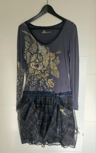 Vestido Desigual Talla XL 42 L 40 Azul Tul