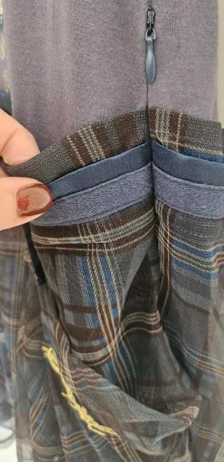 Vestido Desigual Talla XL 42 L 40 Azul Tul