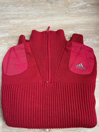 Jersey Adidas Rojo Media Cremallera