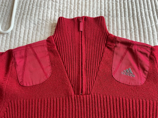 Jersey Adidas Rojo Media Cremallera