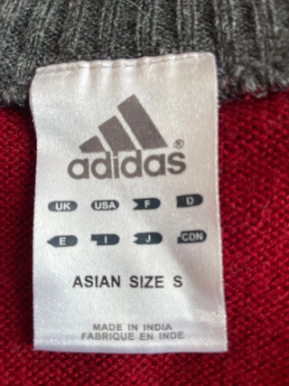 Jersey Adidas Rojo Media Cremallera