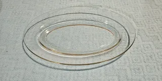 Set 03 bandejas de metal, porcelana y cristal