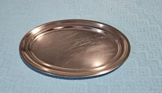 Set 03 bandejas de metal, porcelana y cristal