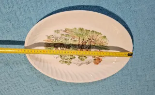 Set 03 bandejas de metal, porcelana y cristal