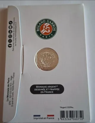 Moneda 10 Euros plata Francia 2025 Roland Garros