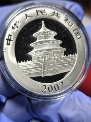 Moneda 1 Onza Plata PANDA 2007