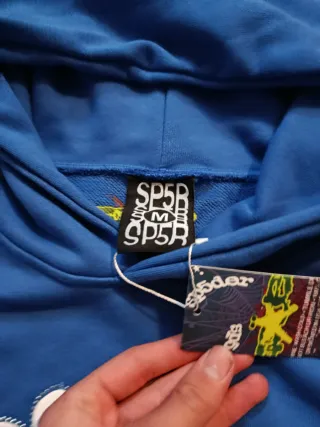 Felpa Sp5der blu con cartellino