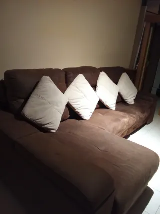 Sofá modular tela y ante