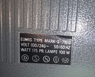 Proyector Películas Super 8 Eumig 710D