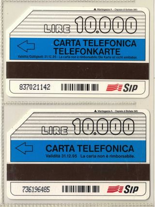 Schede Telefoniche "Anthesis" da 10.000 Lire