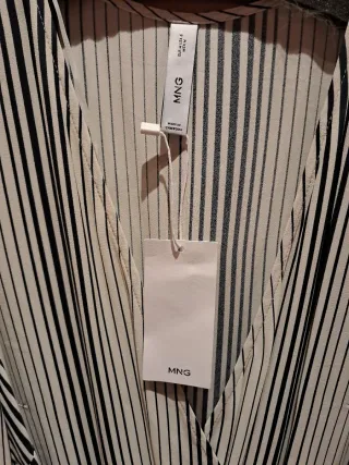 Vestido largo rayas blanco y negro