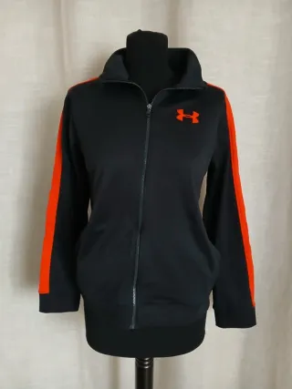 Felpa Under Armour nera e arancione taglia XS