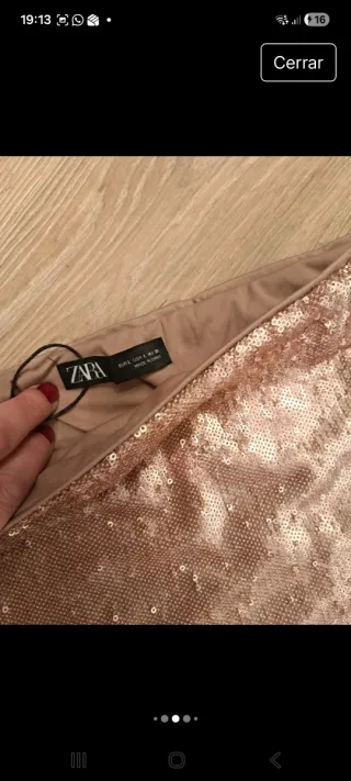 Falda Zara Lentejuelas