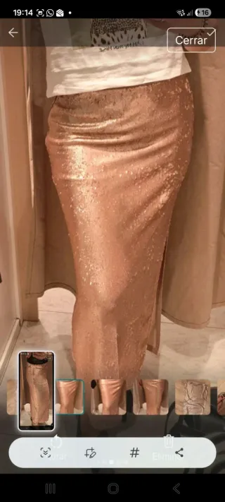 Falda Zara Lentejuelas