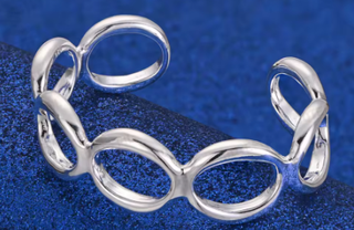 Bracciale rigido argento cerchi