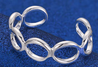 Bracciale rigido argento cerchi