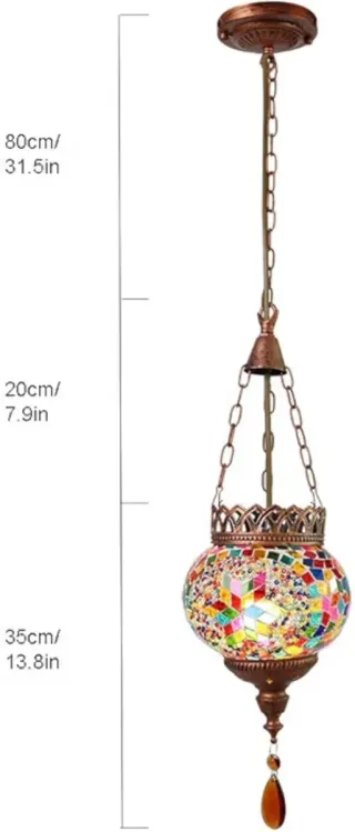 Lámpara árabe de cristal hecha a mano