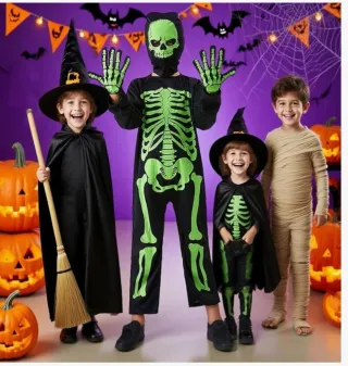 Costume scheletro per bambini. Nuovo.