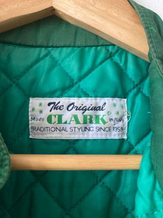 Chaleco vintage CLARK verde y cuadros Talla M