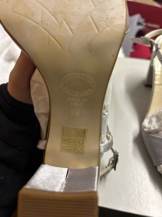 Sandalo Estrada donna tacco argento strass 38