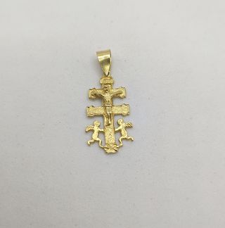 Cruz Caravaca de oro de 18k, 1.35 g.