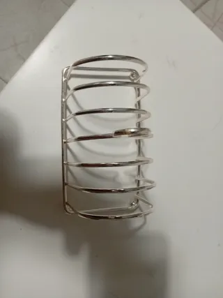 Panera para tostadas metálica plateada